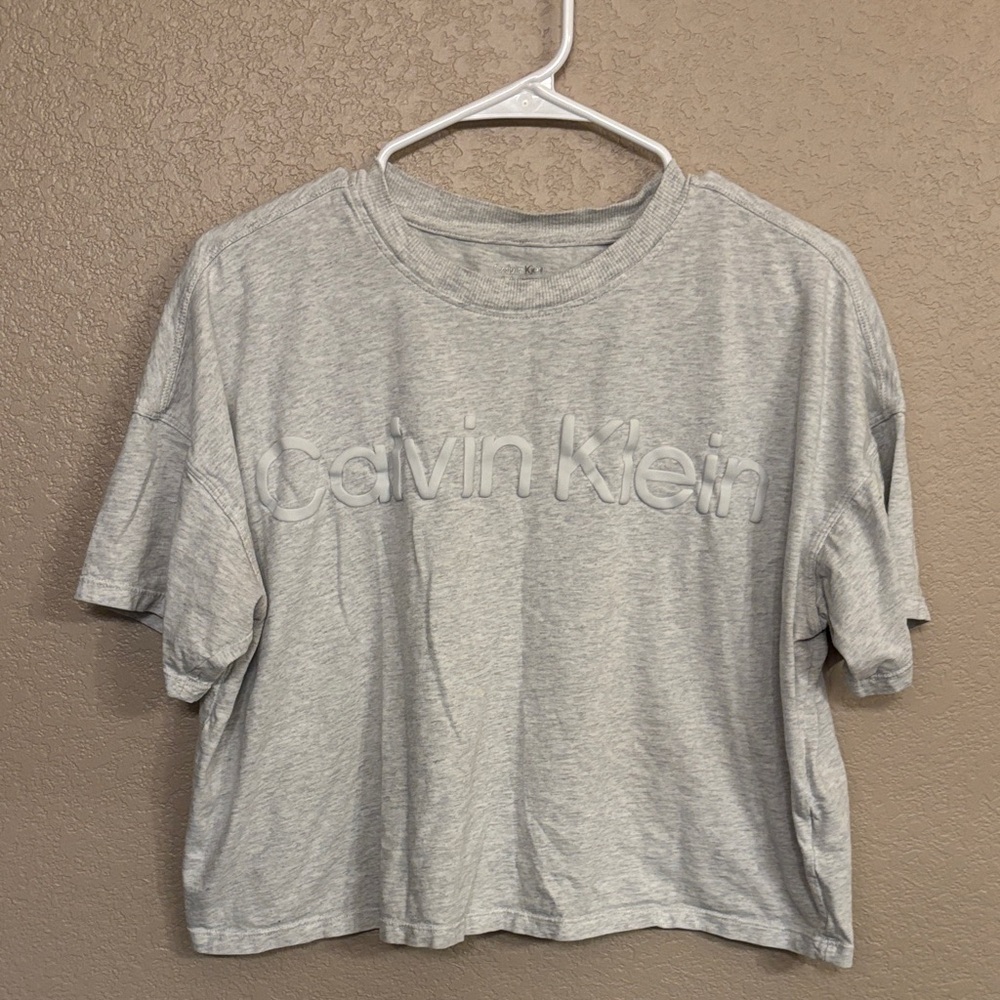 Calvin Klein Light Gray Crop Top